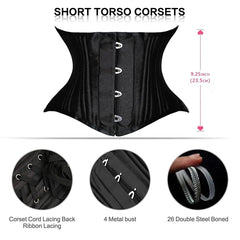Gothic Slimming Waist Trainer Body Shapewear Underbust Corset